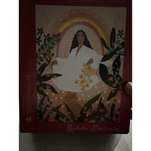 Radiate Positivity 500 Piece Illustrated Jigsaw Puzzle 24x18” Rainbow Garden